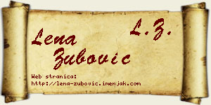 Lena Zubović vizit kartica